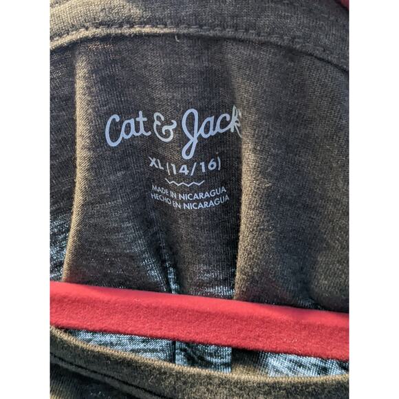 Besties‎ Short Sleeve Graphic T-Shirt Cat & Jack Charcoal Gray XL 14/16 Crew Top - Picture 4 of 7